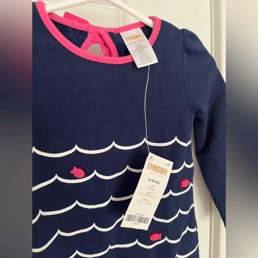 Gymboree baby girl dress Sz. 12-18 months blue NWT